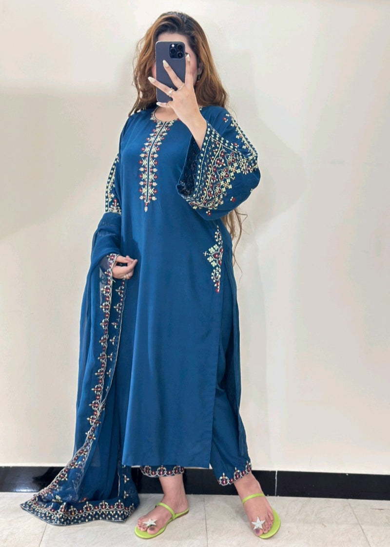 MASHAL EMBROIDERED 3PC
