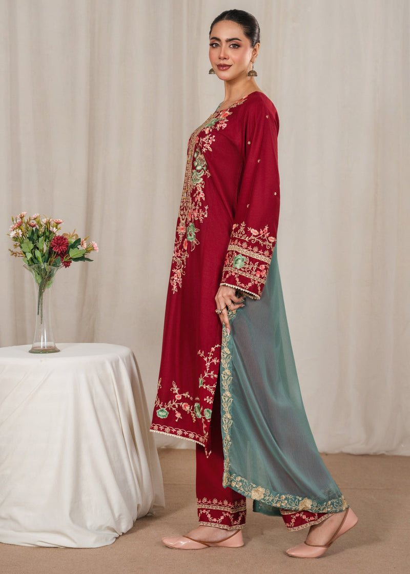 AROHA EMBROIDERED 3PC