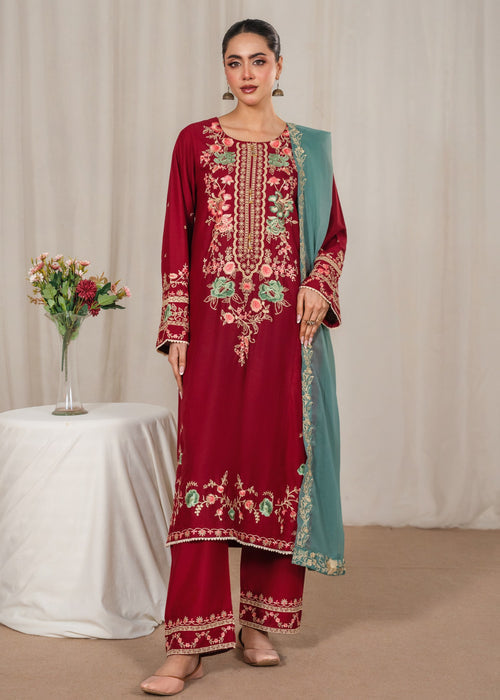 AROHA EMBROIDERED 3PC