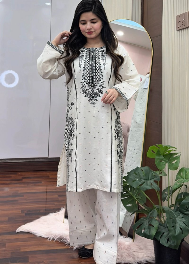 DOVE EMBROIDERED 2PC