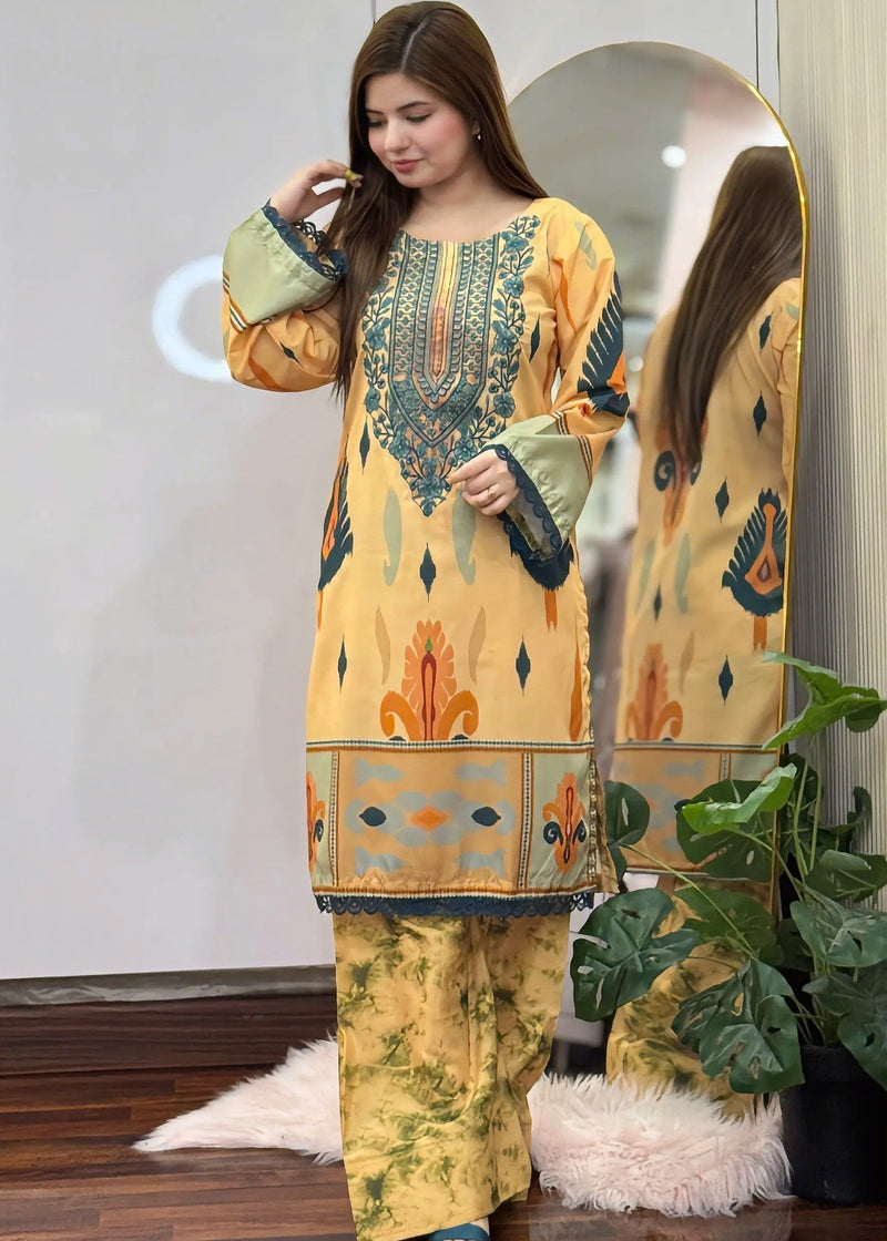 MINSA EMBROIDERED 2PC