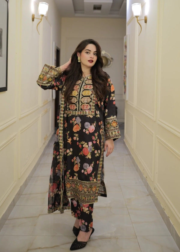 CHANDNI EMBROIDERED 3PC