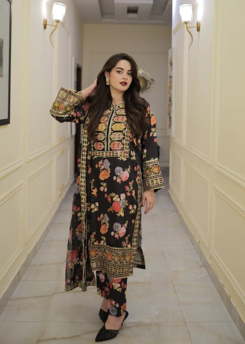 CHANDNI EMBROIDERED 3PC