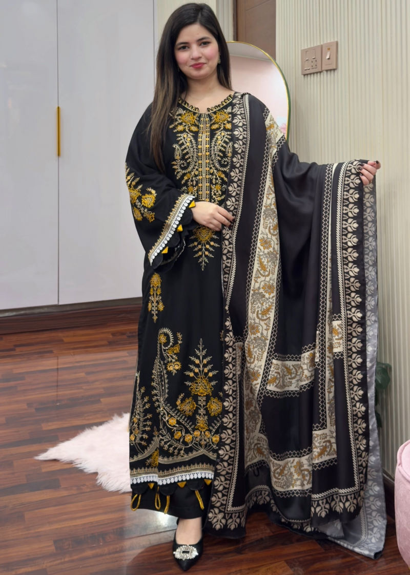 PAYAL EMBROIDERED 3PC WITH DUPATA