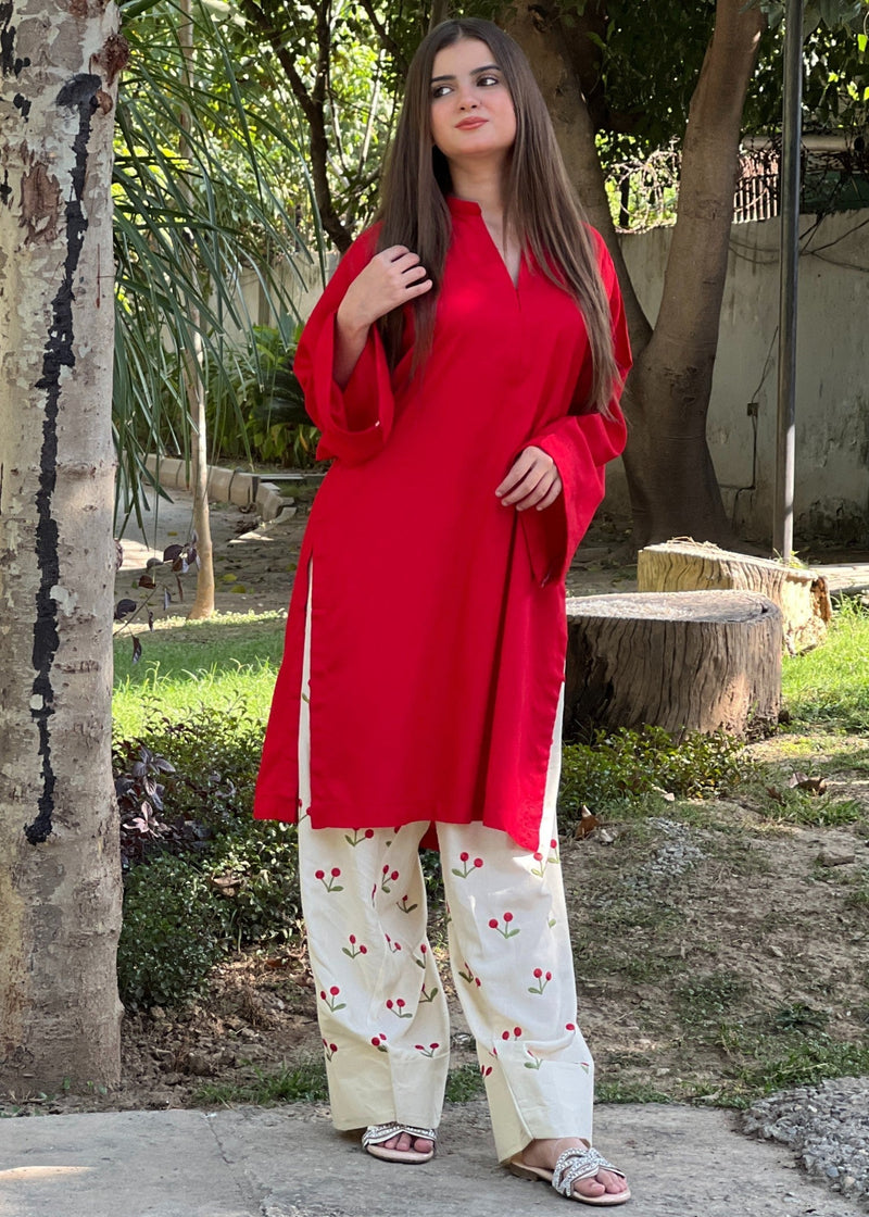 LAL PARI EMBROIDERED 2PC