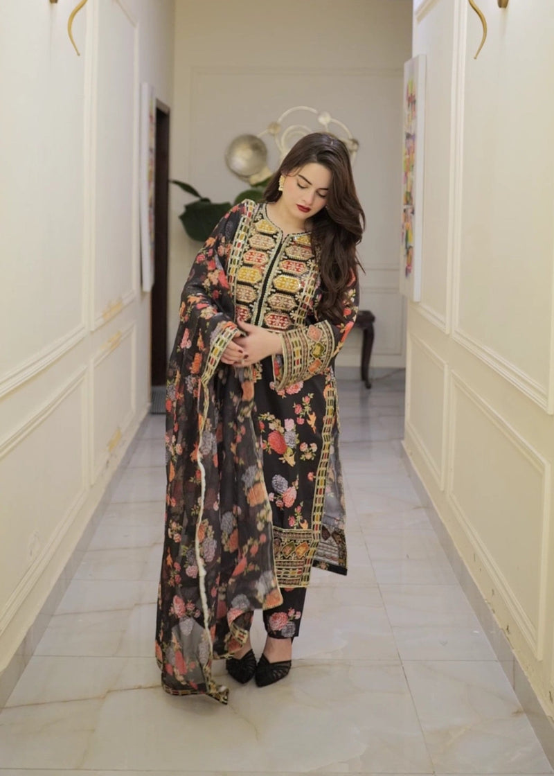 CHANDNI EMBROIDERED 3PC