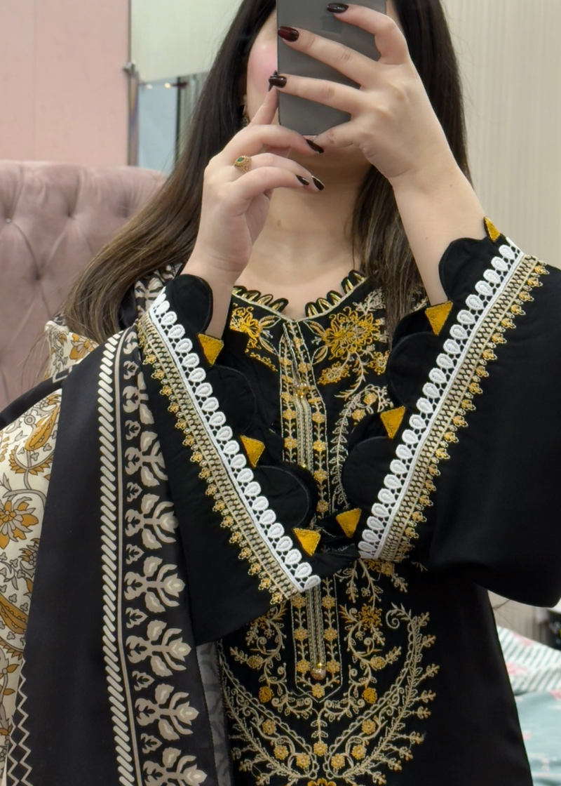 PAYAL EMBROIDERED 3PC WITH DUPATA